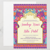 Asia - Wedding - Henna - Mehndi - Uitnodiging (Voorkant / Achterkant)