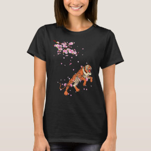 Asia Wild Animal Cherry Blossom Predator Sakura Tr T-shirt