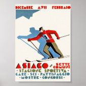 Asiago Italië  skireisposter Poster (Voorkant)