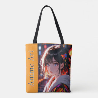 Asian anime cute girl designトートバッグ tote bag