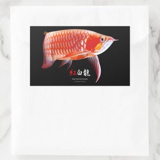 Asian Arowana の優良製品 Rechthoekige Sticker (Tas)