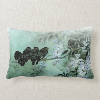 Asian Art Birds op een Wisteria Branch Kussen