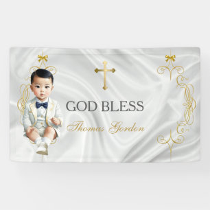 Asian Baby Boy Baptism Christening Gold Spandoek