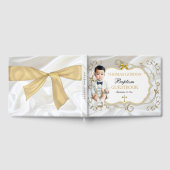 Asian Baby Boy Baptism Christening White & Gold Gastenboek (Volledig)