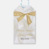 Asian Baby Boy Baptism Communauté Gold White Cadeaulabel (Voorkant)