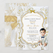 Asian Baby Boy Baptism Commune Christening Kaart (Voorkant / Achterkant)