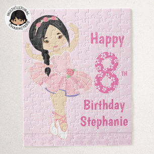 Asian Ballerina Happy Birthday Legpuzzel