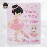 Asian Ballerina Tutu Cute Jigzaag Puzzle Legpuzzel<br><div class="desc">Gepersonaliseerde multiculturele "You're Tu Cute" ballerina. Kijk alsjeblieft meer van mijn persoonlijke cadeautjes.</div>