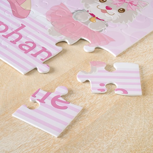 Asian Ballerina Tutu Cute Jigzaag Puzzle Legpuzzel (Zijkant)