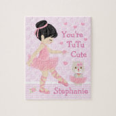 Asian Ballerina Tutu Cute Jigzaag Puzzle Legpuzzel (Verticaal)