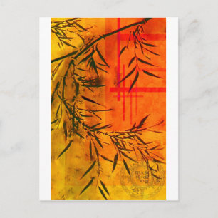 Asian Bamboo Art Briefkaart
