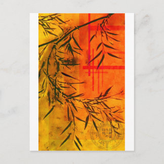 Asian Bamboo Art Briefkaart