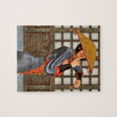 Asian Battle Woman Legpuzzel (Horizontaal)