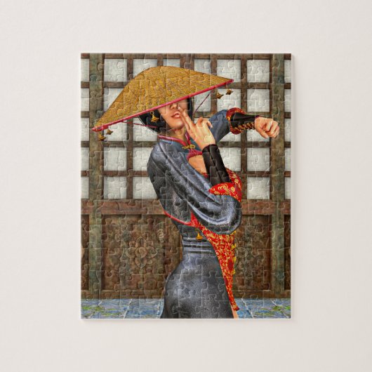 Asian Battle Woman Legpuzzel (Verticaal)