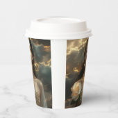 Asian Beauty With White Rose Papieren Bekers (Links)