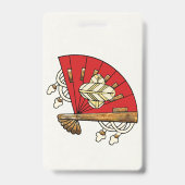 Asian Bird Deco Badge (Back)