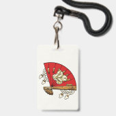 Asian Bird Deco Badge (Back with Lanyard)