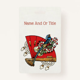 Asian Bird Deco Badge