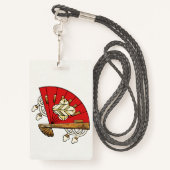 Asian Bird Deco Badge (Achterkant met draagriem)