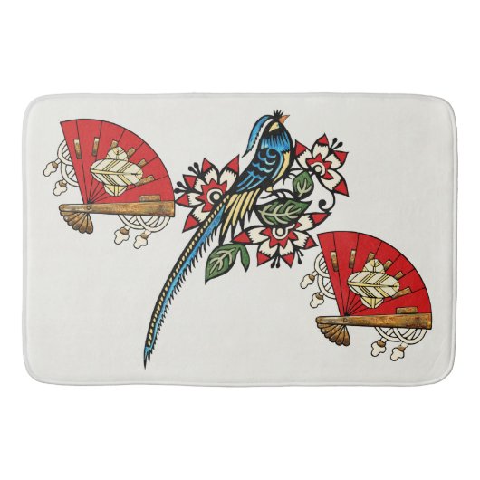 Asian Bird Deco Badmat (Voorkant)