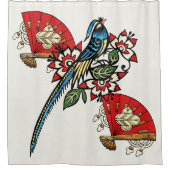 Asian Bird Deco Douchegordijn (Voorkant)