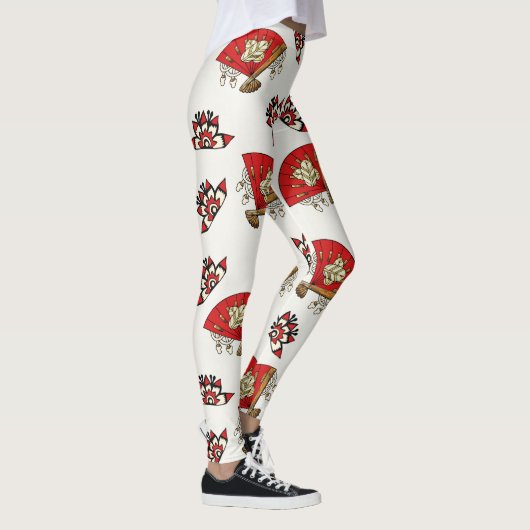 Asian Bird Deco Leggings (Rechts)