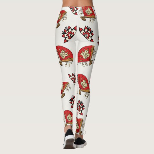 Asian Bird Deco Leggings (Achterkant)