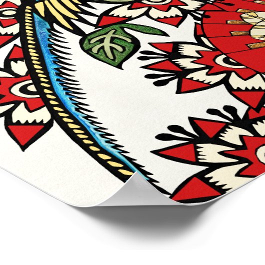 Asian Bird Deco Poster (Hoek)