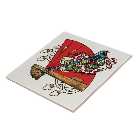 Asian Bird Deco Tegeltje (Zijkant)