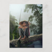 Asian Boy Viste Briefkaart (Voorkant)