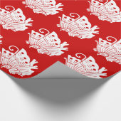 Asian Butterfly Japanse Kamon Design Cadeaupapier (Hoek)