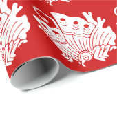 Asian Butterfly Japanse Kamon Design Cadeaupapier (Rol Hoek)