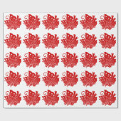 Asian Butterfly Japanse Kamon Design Cadeaupapier (Vlak)
