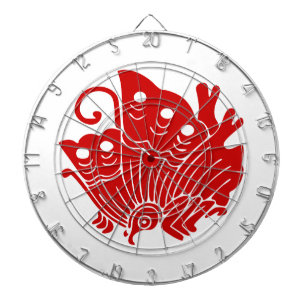Asian Butterfly Japanse Kamon Design Dartbord
