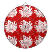 Asian Butterfly Japanse Kamon Design Dartbord (Voorkant)