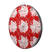 Asian Butterfly Japanse Kamon Design Dartbord (Voorkant Rechts)