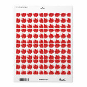 Asian Butterfly Japanse Kamon Design Etiket (Full Sheet)