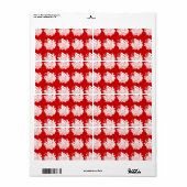 Asian Butterfly Japanse Kamon Design Etiket (Full Sheet)