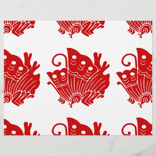 Asian Butterfly Japanse Kamon Design Flyer (Voorkant)