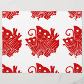Asian Butterfly Japanse Kamon Design Flyer (Achterkant)