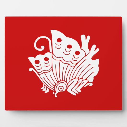 Asian Butterfly Japanse Kamon Design Fotoplaat (Voorkant)