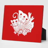 Asian Butterfly Japanse Kamon Design Fotoplaat (Zijkant)