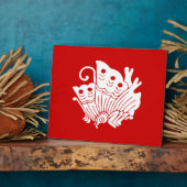 Asian Butterfly Japanse Kamon Design Fotoplaat (Zijkant)