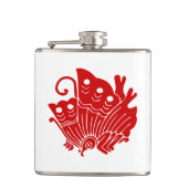 Asian Butterfly Japanse Kamon Design Heupfles (Voorkant)