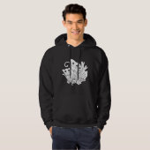 Asian Butterfly Japanse Kamon Design Hoodie (Voorkant volledig)