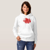Asian Butterfly Japanse Kamon Design Hoodie (Voorkant volledig)