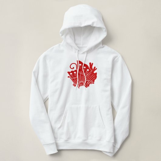 Asian Butterfly Japanse Kamon Design Hoodie (Design voorkant)