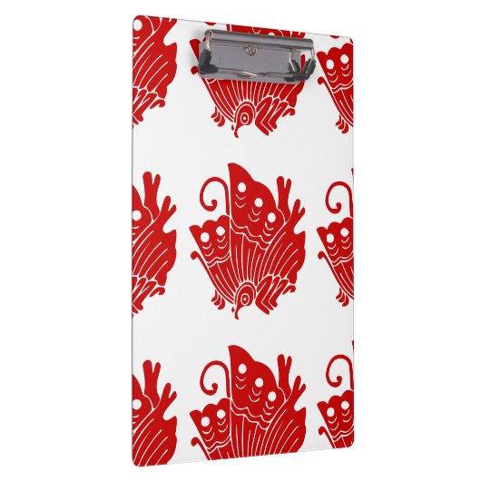 Asian Butterfly Japanse Kamon Design Klembord (Rechts)