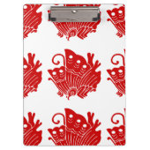 Asian Butterfly Japanse Kamon Design Klembord (Voorkant)