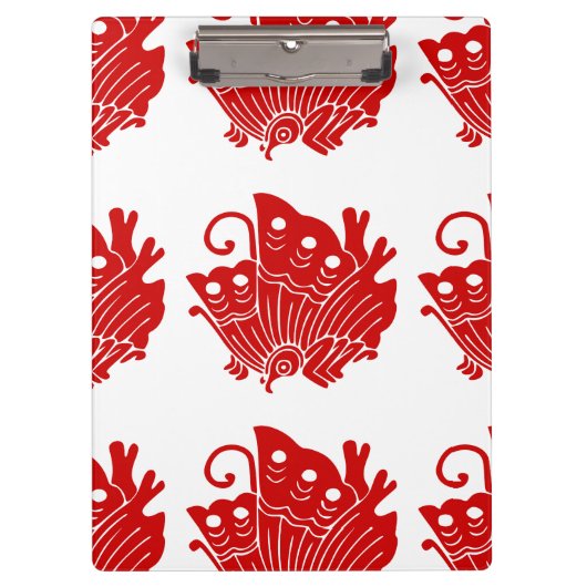 Asian Butterfly Japanse Kamon Design Klembord (Voorkant)